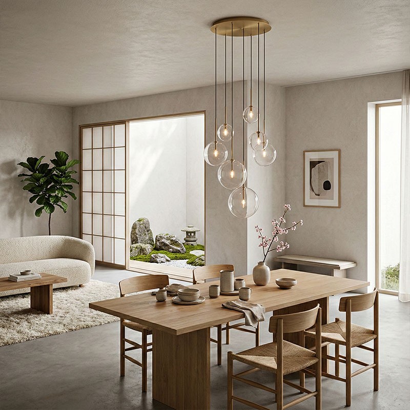 Lustre cascade EQUINOXE SP6, 4 finitions