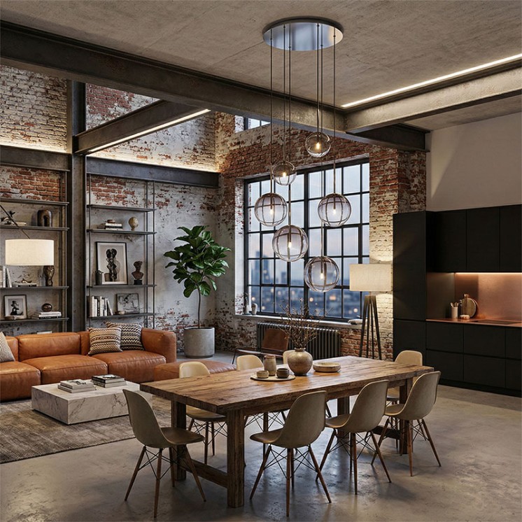 Lustre cascade EQUINOXE SP6, 4 finitions