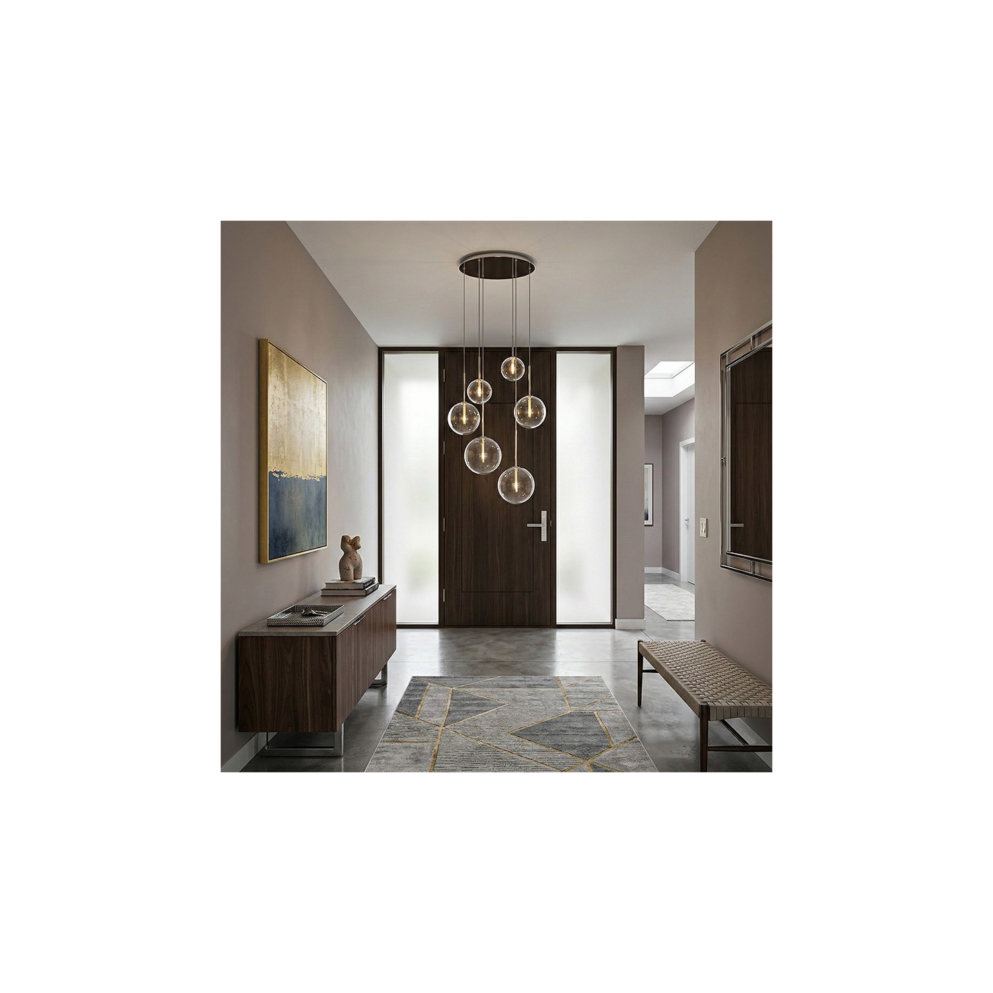 Lustre cascade EQUINOXE SP6, 4 finitions