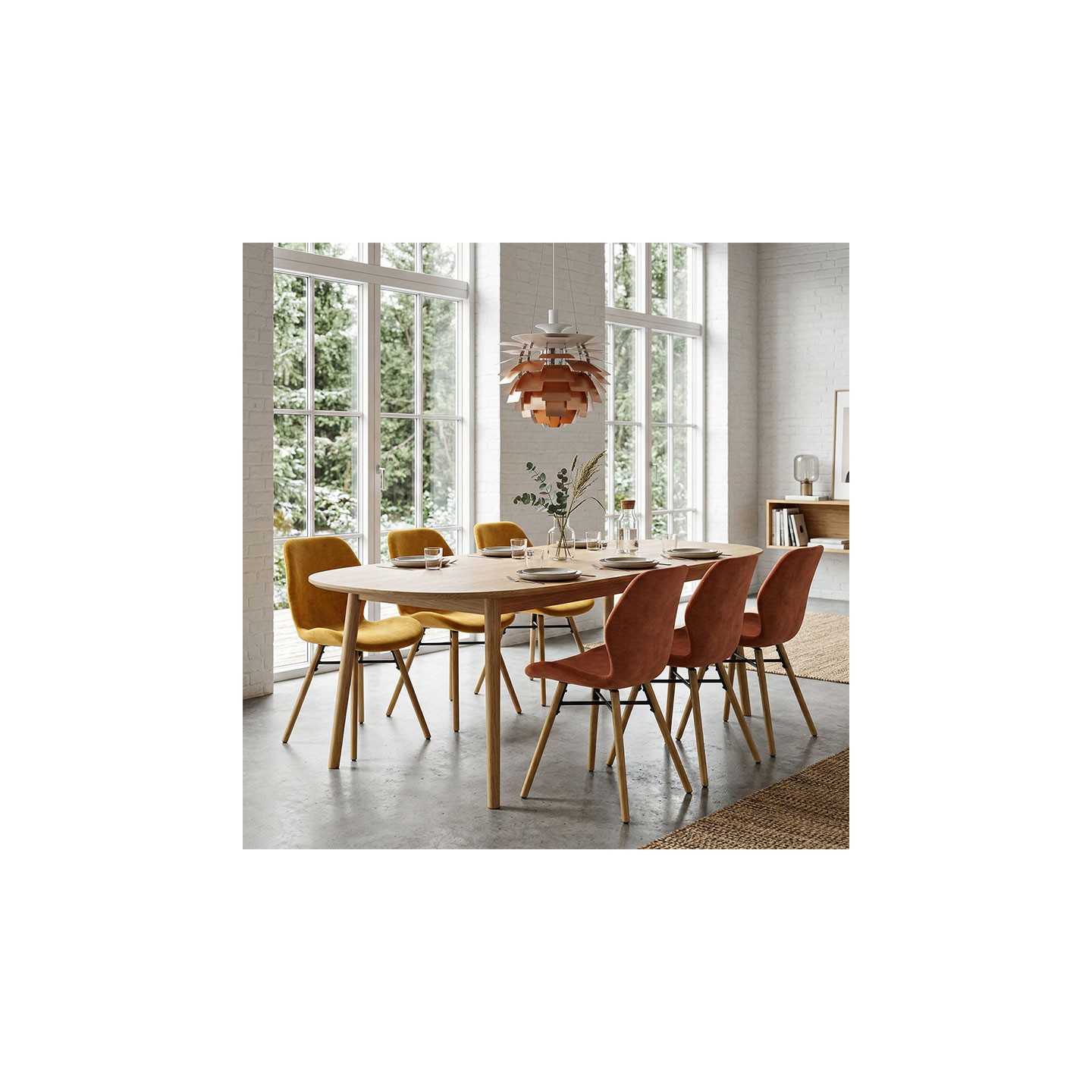 Chaise design scandinave KERI, 6 coloris en stock