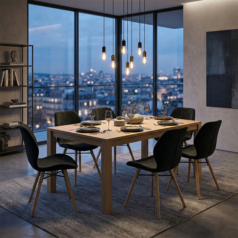 Chaise design scandinave KERI, 6 coloris en stock