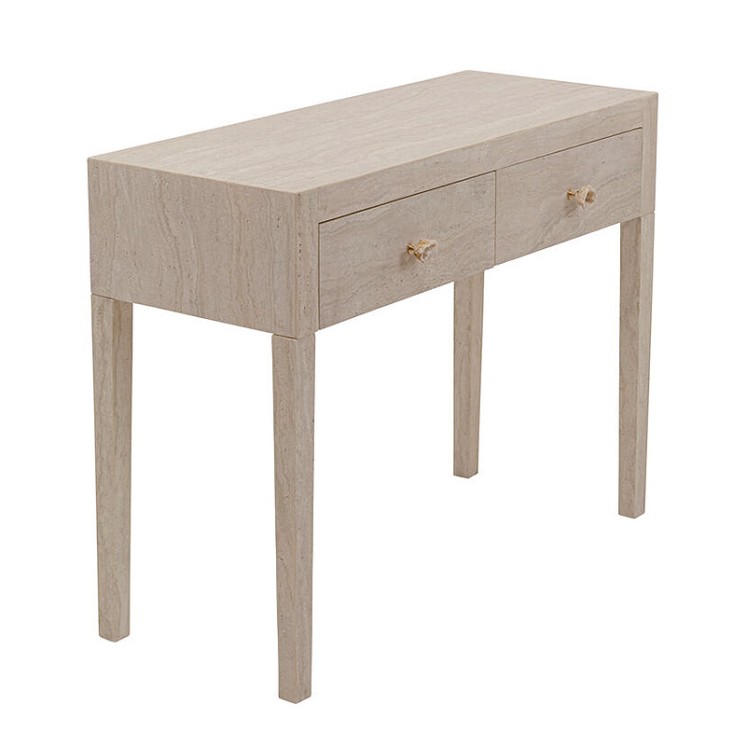 Console d'entrée en travertin DRAWERS kare design