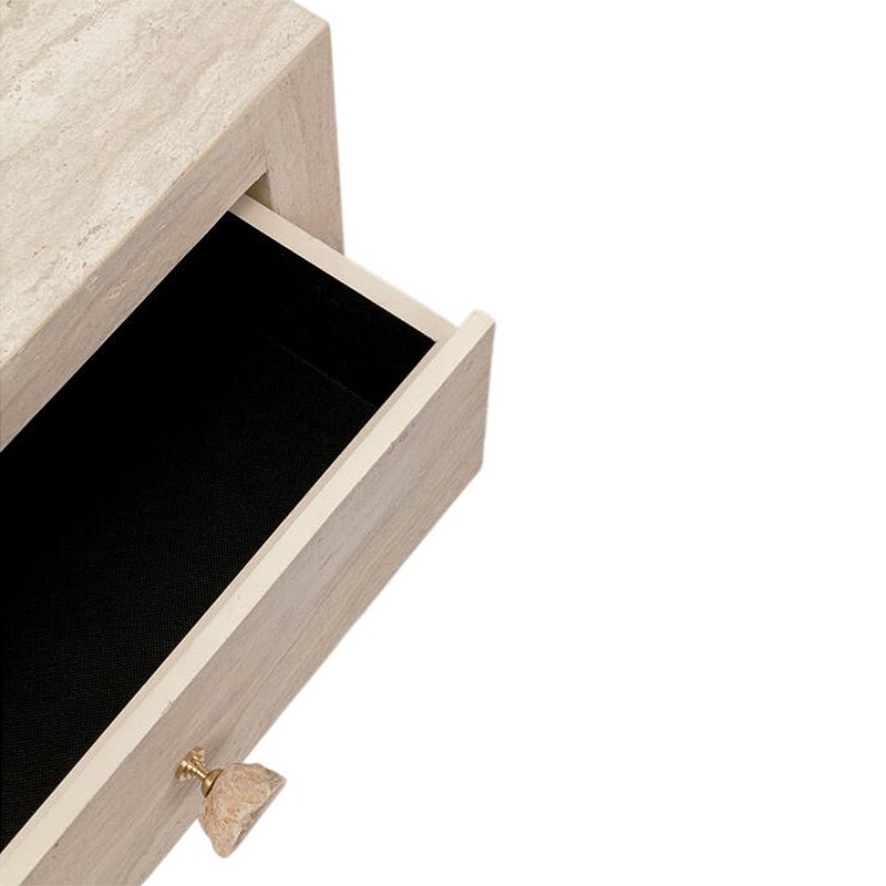 Console d'entrée en travertin DRAWERS kare design