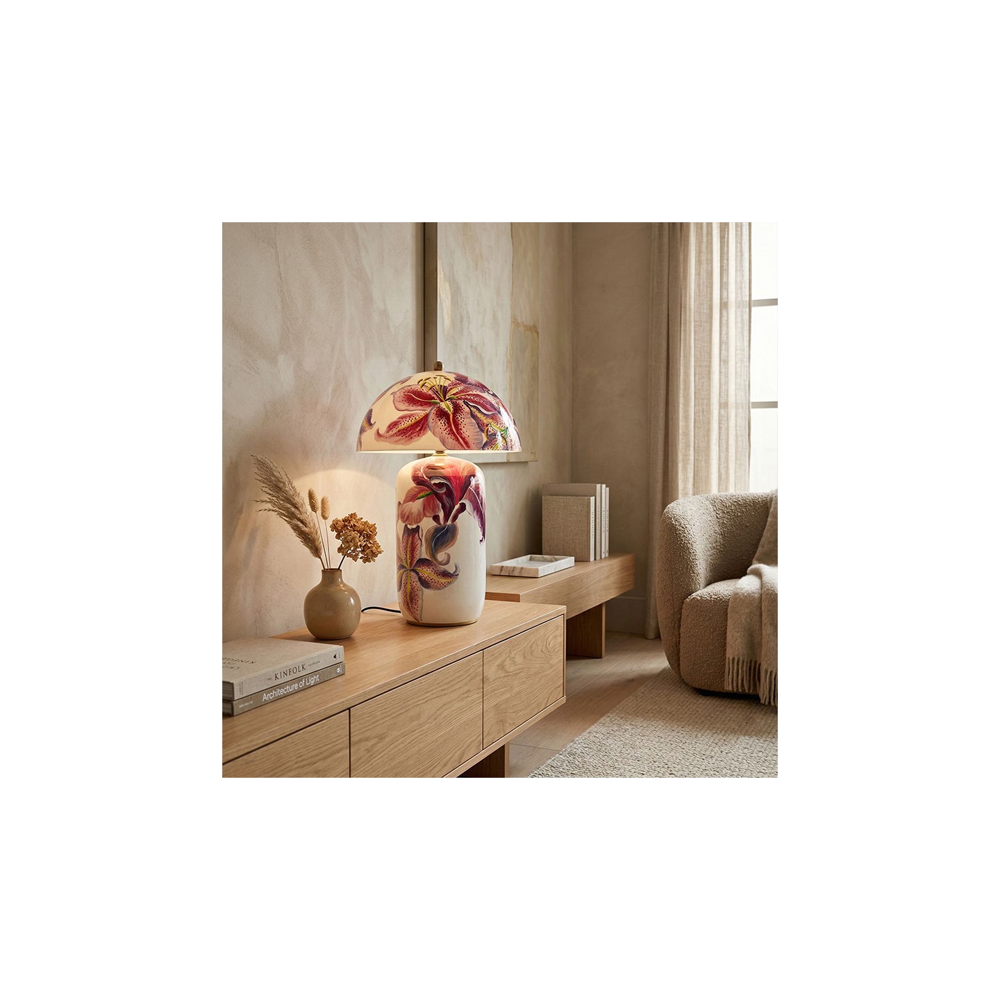 Lampe décorative salon LILLIES PINK