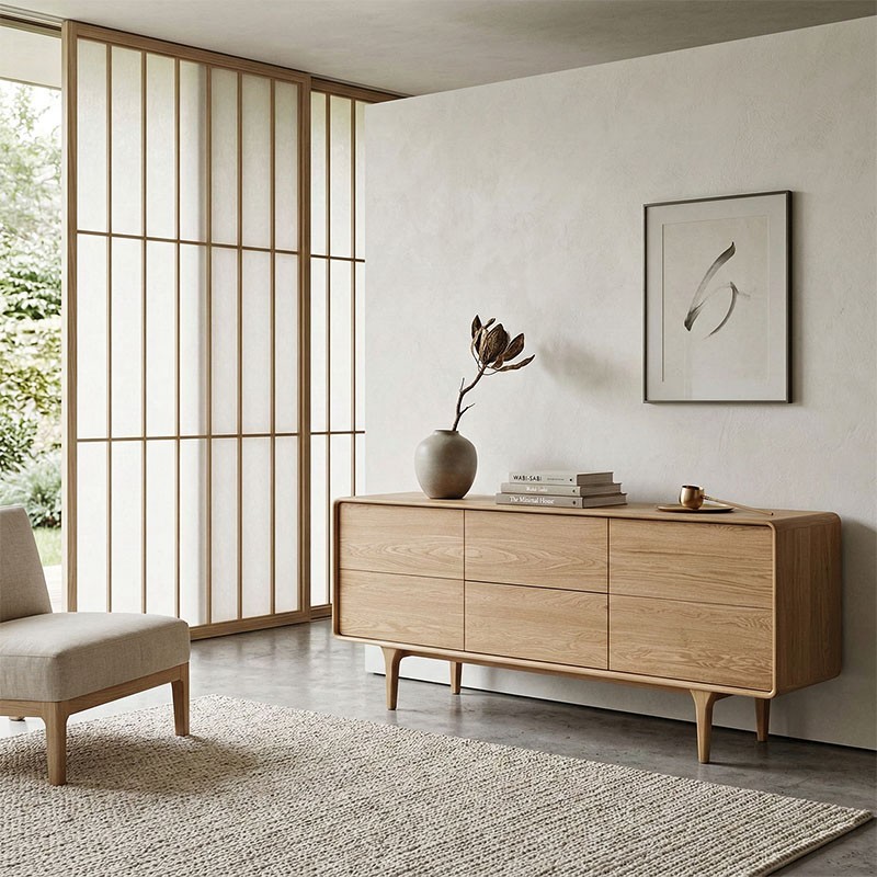 Buffet bas en chêne massif DARWIN house nordic