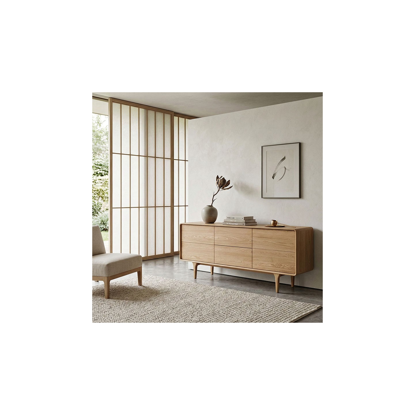 Buffet bas en chêne massif DARWIN house nordic