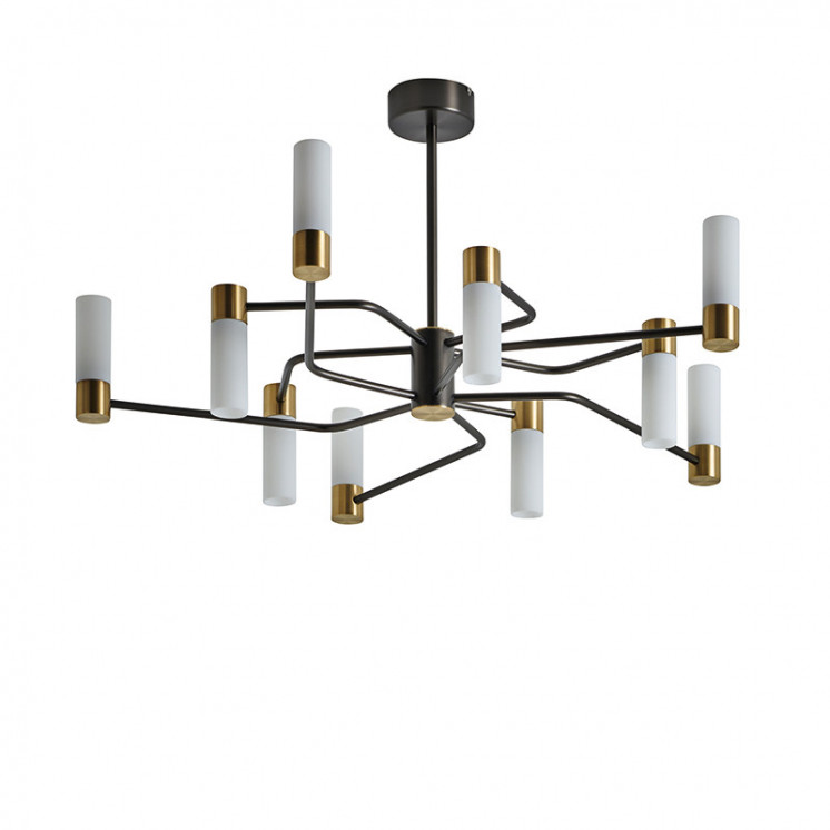 Plafonnier moderne NATA 10 LUMIÈRES, 3 finitions, 2 choix de verreries CVL Manufacture