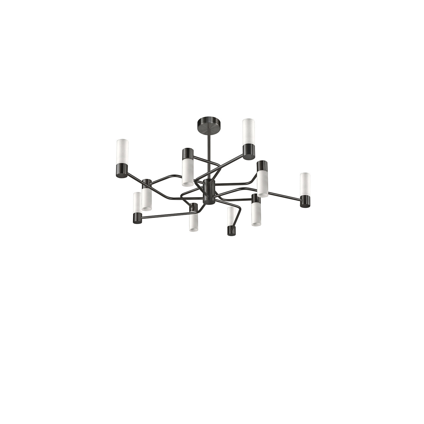 Plafonnier moderne NATA 10 LUMIÈRES, 3 finitions, 2 choix de verreries CVL Manufacture