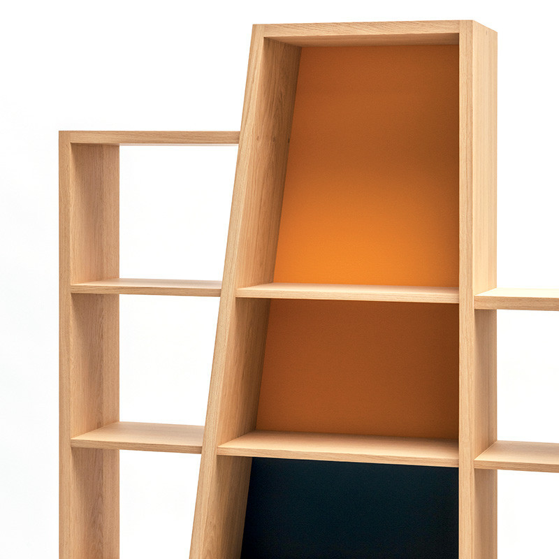 Bibliothèque chêne massif VOILE, 15 coloris Drugeot Manufacture