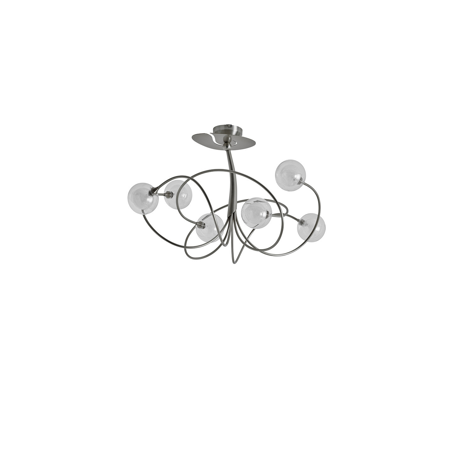 Lustre pour salle à manger NIOBE 6 LUMIÈRES AVEC VERRES S100, 3 finitions CVL Manufacture