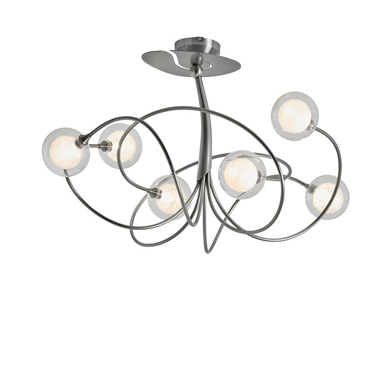 Lustre pour salle à manger NIOBE 6 LUMIÈRES AVEC VERRES S100, 3 finitions CVL Manufacture