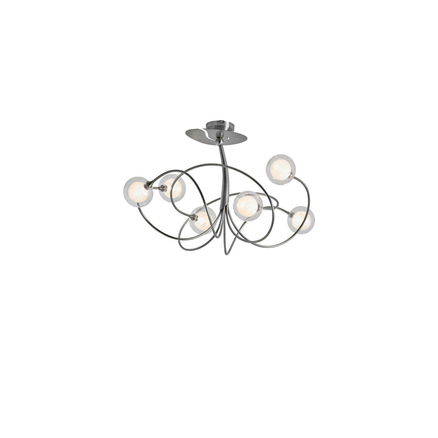 Lustre pour salle à manger NIOBE 6 LUMIÈRES AVEC VERRES S100, 3 finitions CVL Manufacture