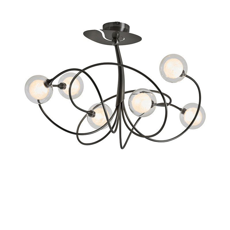 Lustre pour salle à manger NIOBE 6 LUMIÈRES AVEC VERRES S100, 3 finitions CVL Manufacture