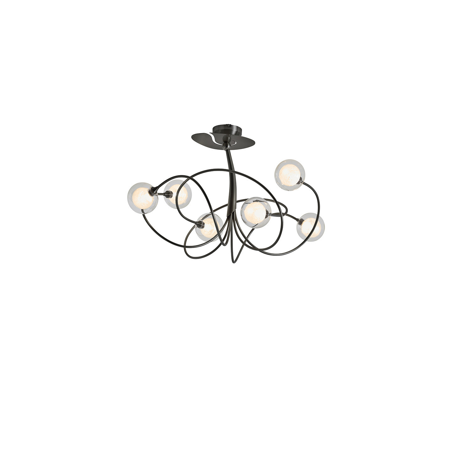 Lustre pour salle à manger NIOBE 6 LUMIÈRES AVEC VERRES S100, 3 finitions CVL Manufacture