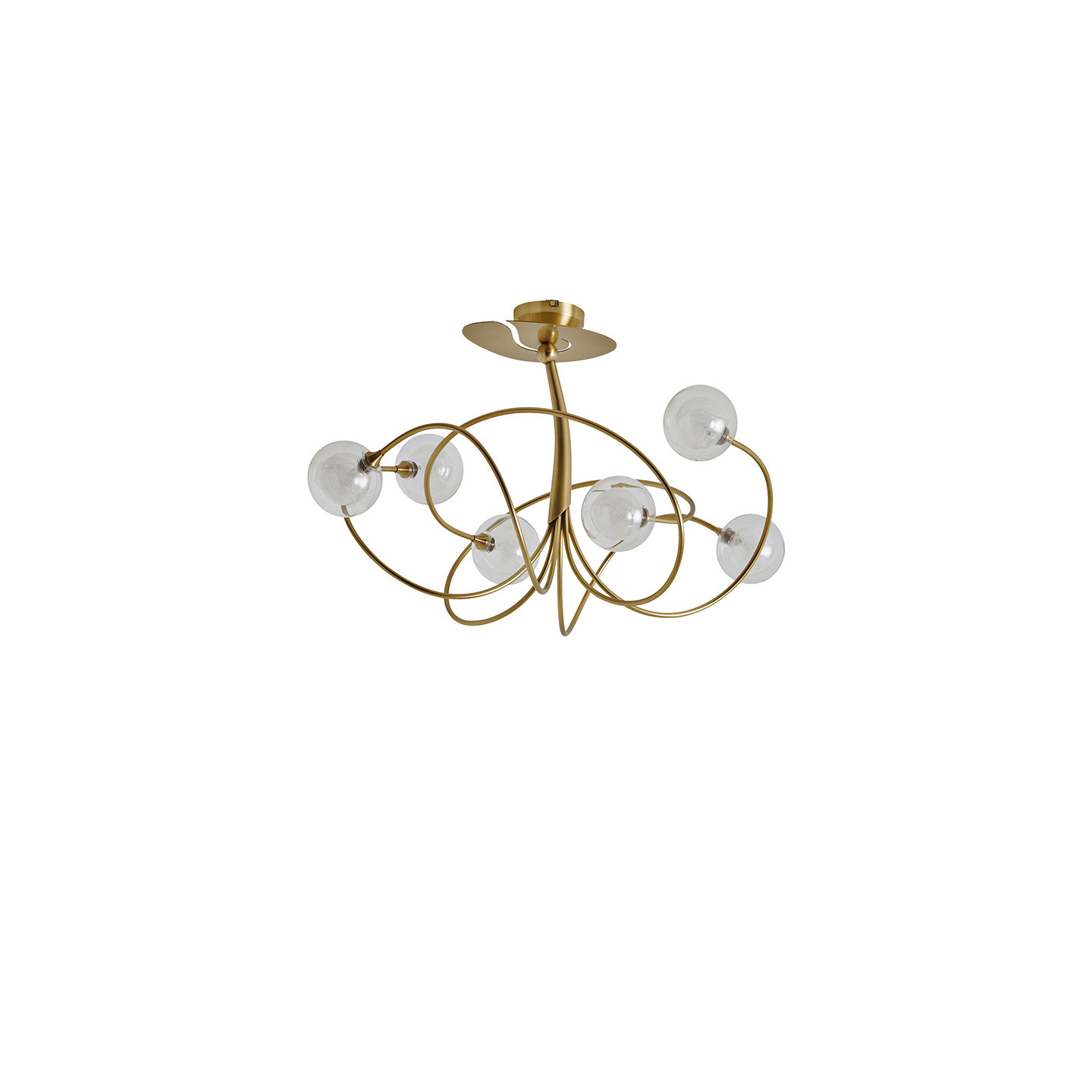Lustre pour salle à manger NIOBE 6 LUMIÈRES AVEC VERRES S100, 3 finitions CVL Manufacture