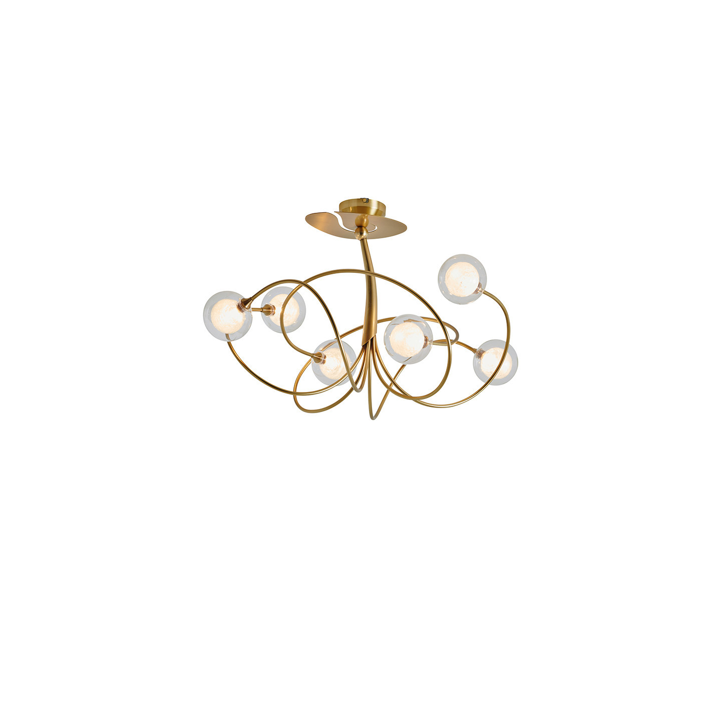 Lustre pour salle à manger NIOBE 6 LUMIÈRES AVEC VERRES S100, 3 finitions CVL Manufacture
