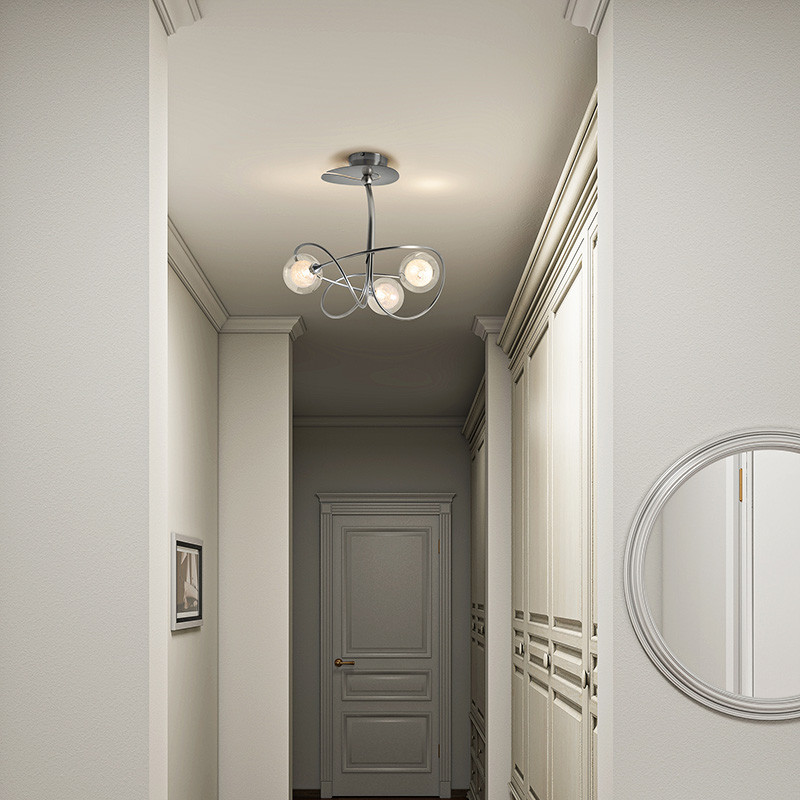 Lustre pour salle à manger NIOBE 3 LUMIÈRES AVEC VERRES S100, 3 finitions CVL Manufacture