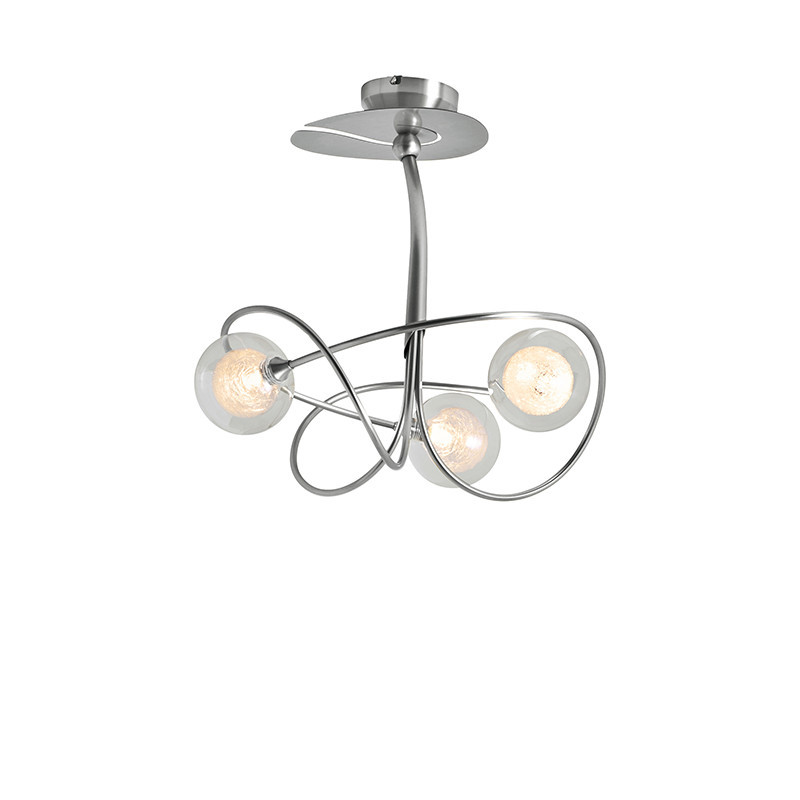 Lustre pour salle à manger NIOBE 3 LUMIÈRES AVEC VERRES S100, 3 finitions CVL Manufacture