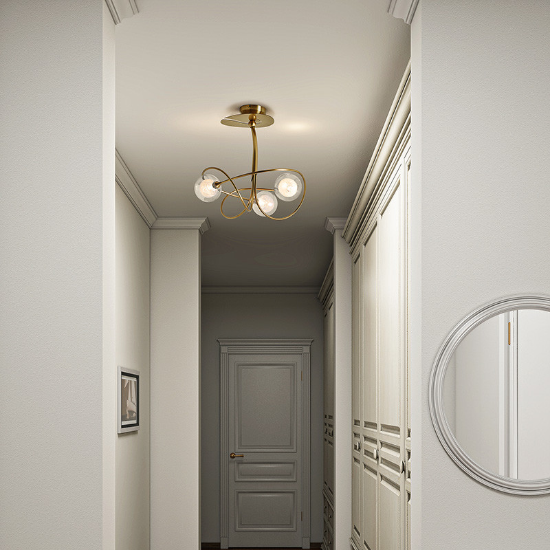 Lustre pour salle à manger NIOBE 3 LUMIÈRES AVEC VERRES S100, 3 finitions CVL Manufacture