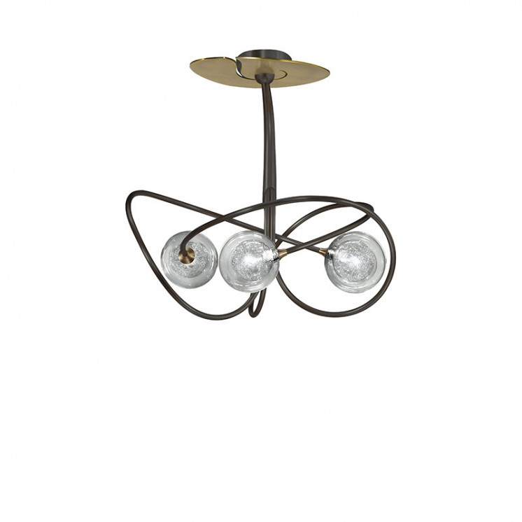 Lustre pour salle à manger NIOBE 3 LUMIÈRES AVEC VERRES S100, 3 finitions CVL Manufacture