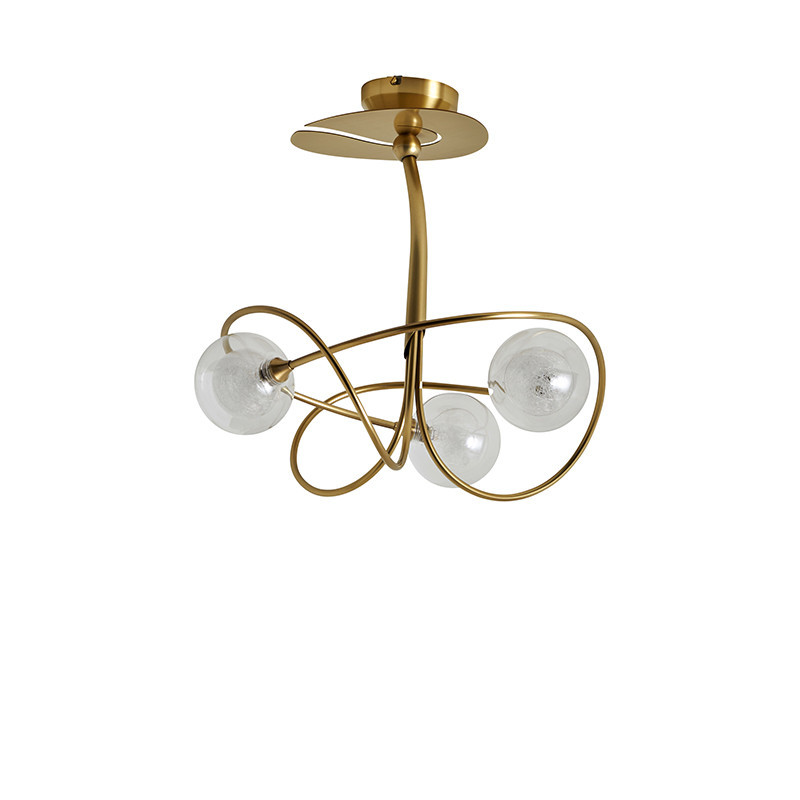 Lustre pour salle à manger NIOBE 3 LUMIÈRES AVEC VERRES S100, 3 finitions CVL Manufacture