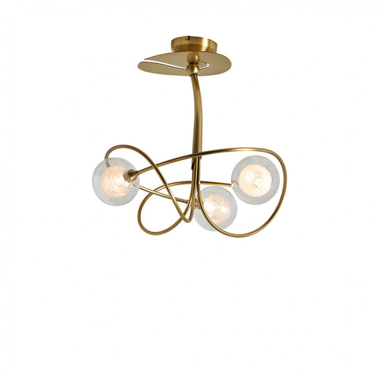 Lustre pour salle à manger NIOBE 3 LUMIÈRES AVEC VERRES S100, 3 finitions CVL Manufacture