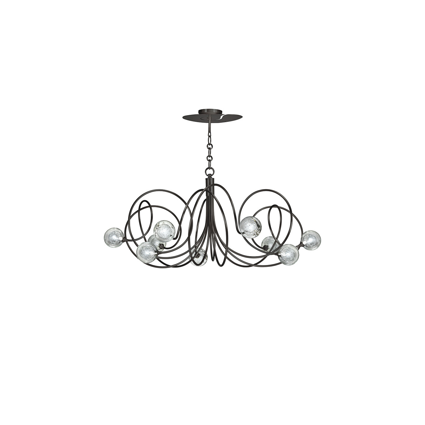 Grand lustre moderne HYPNOS 9 LUMIÈRES, 3 finitions CVL Manufacture
