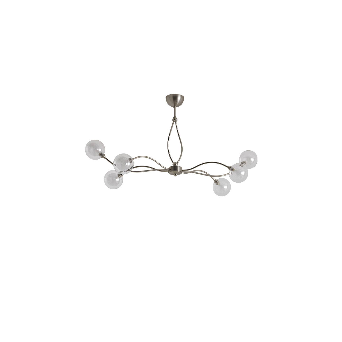Lustre pour salle à manger SYRA 6 LUMIÈRES AVEC VERRES S100, 3 finitions CVL Manufacture