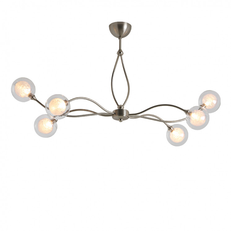 Lustre pour salle à manger SYRA 6 LUMIÈRES AVEC VERRES S100, 3 finitions CVL Manufacture