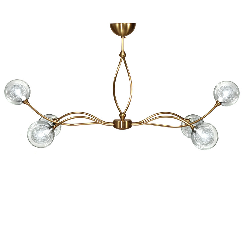 Lustre pour salle à manger SYRA 6 LUMIÈRES AVEC VERRES S100, 3 finitions CVL Manufacture