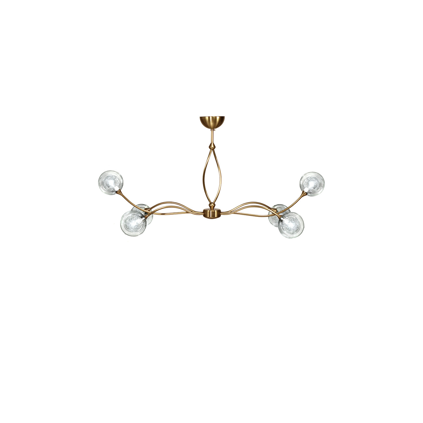 Lustre pour salle à manger SYRA 6 LUMIÈRES AVEC VERRES S100, 3 finitions CVL Manufacture