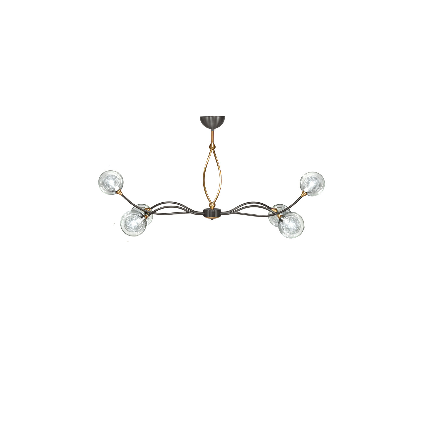 Lustre pour salle à manger SYRA 6 LUMIÈRES AVEC VERRES S100, 3 finitions CVL Manufacture
