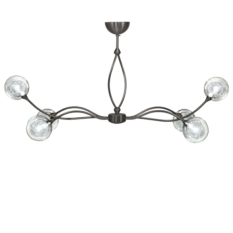 Lustre pour salle à manger SYRA 6 LUMIÈRES AVEC VERRES S100, 3 finitions CVL Manufacture