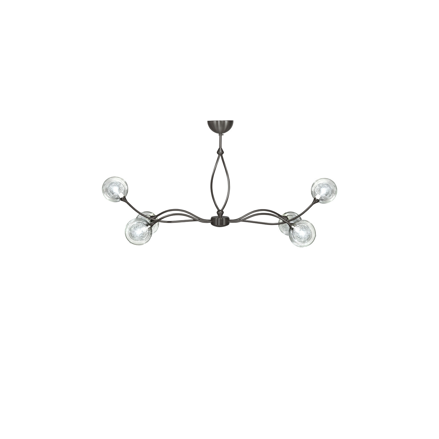 Lustre pour salle à manger SYRA 6 LUMIÈRES AVEC VERRES S100, 3 finitions CVL Manufacture