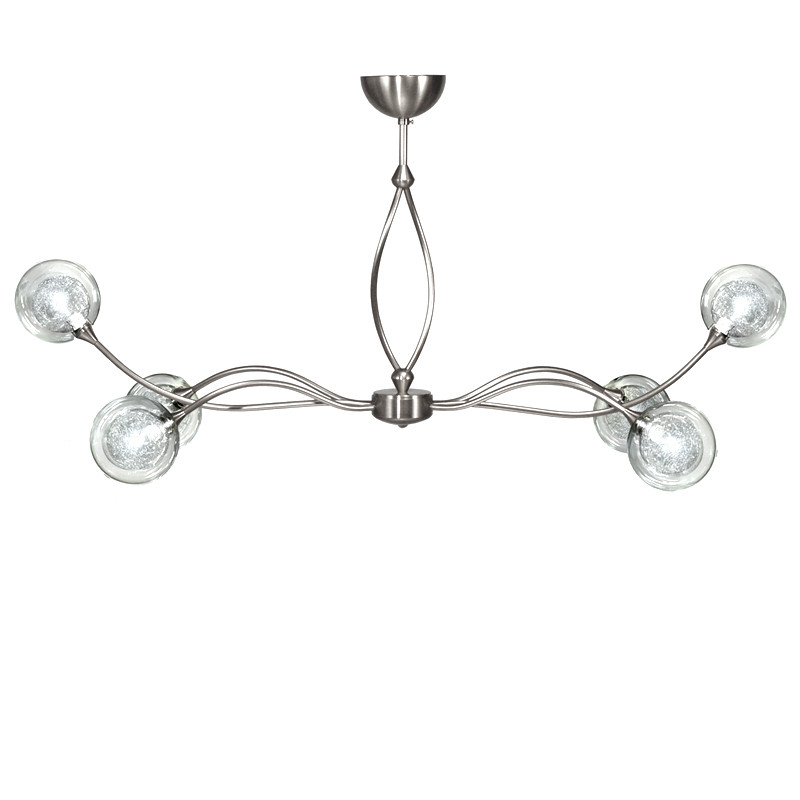 Lustre pour salle à manger SYRA 6 LUMIÈRES AVEC VERRES S100, 3 finitions CVL Manufacture