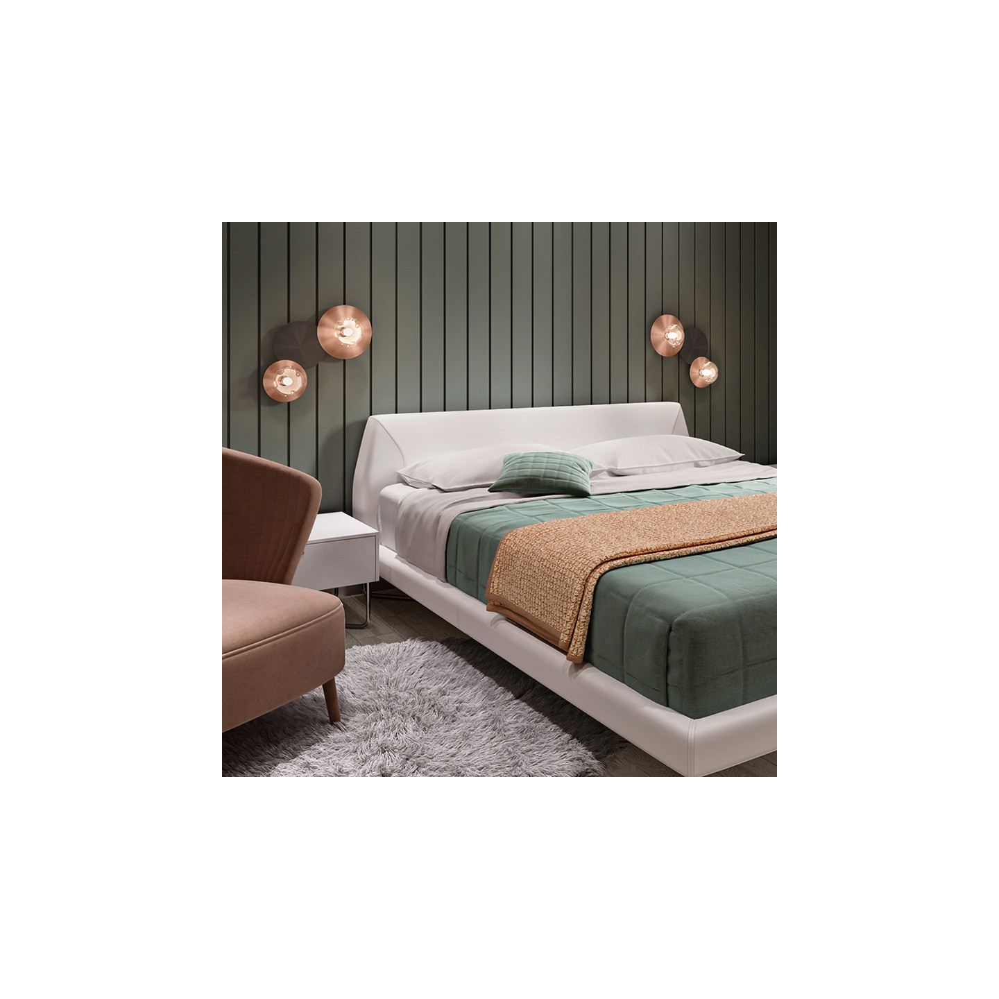 Applique murale ronde DOTS G 2 LUMIÈRES, 3 finitions CVL Manufacture