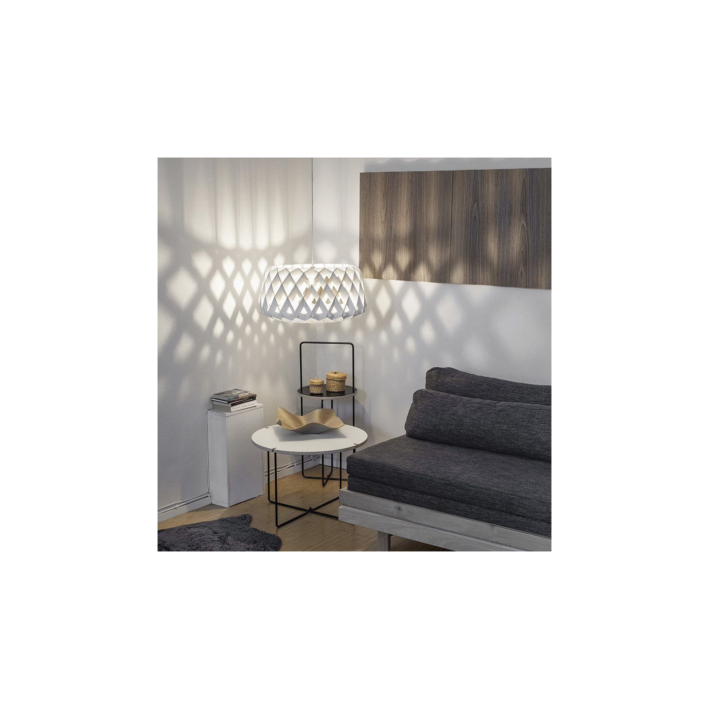 Suspension en bois SIGNATURE Ø60, 4 coloris Pilke
