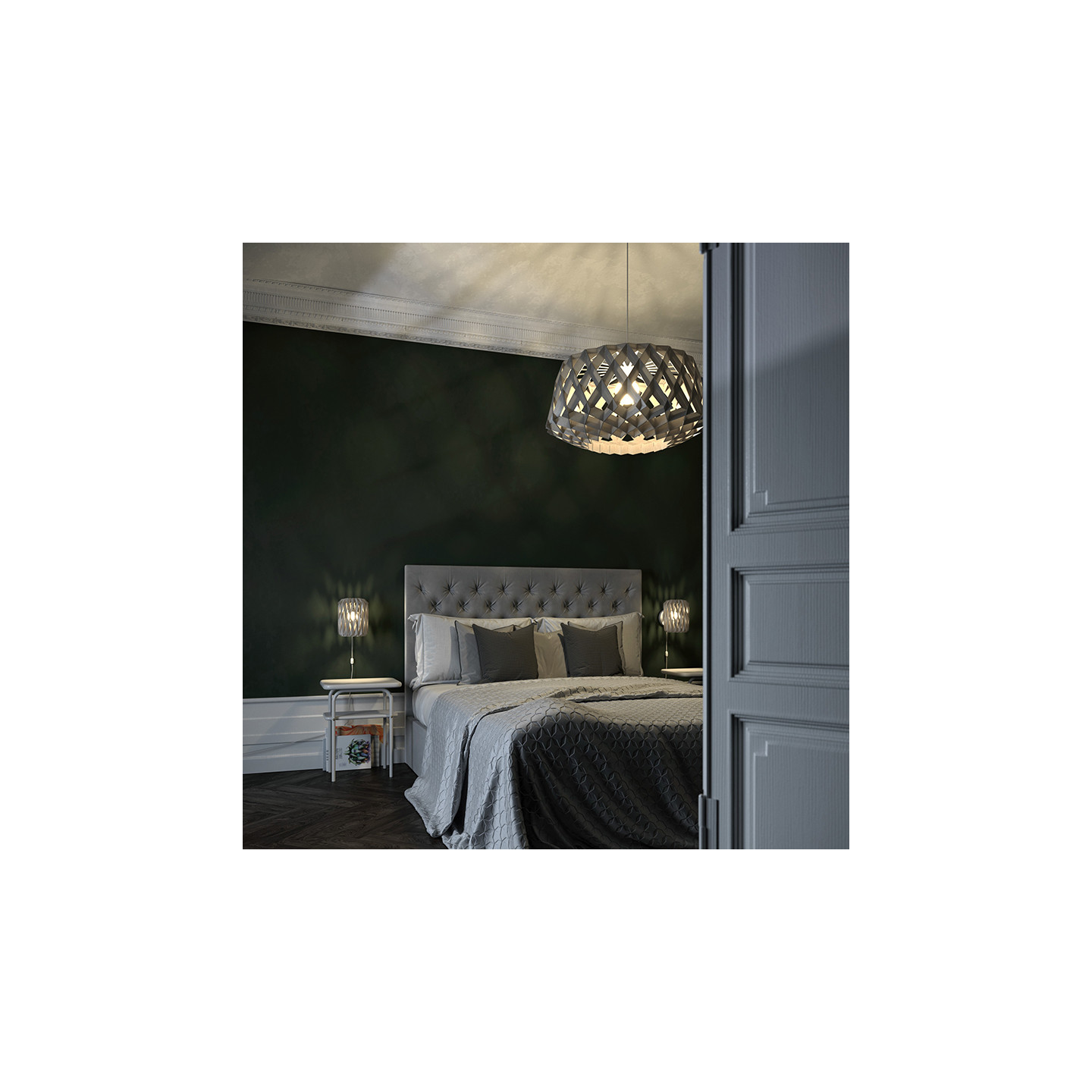 Suspension en bois SIGNATURE Ø60, 4 coloris Pilke