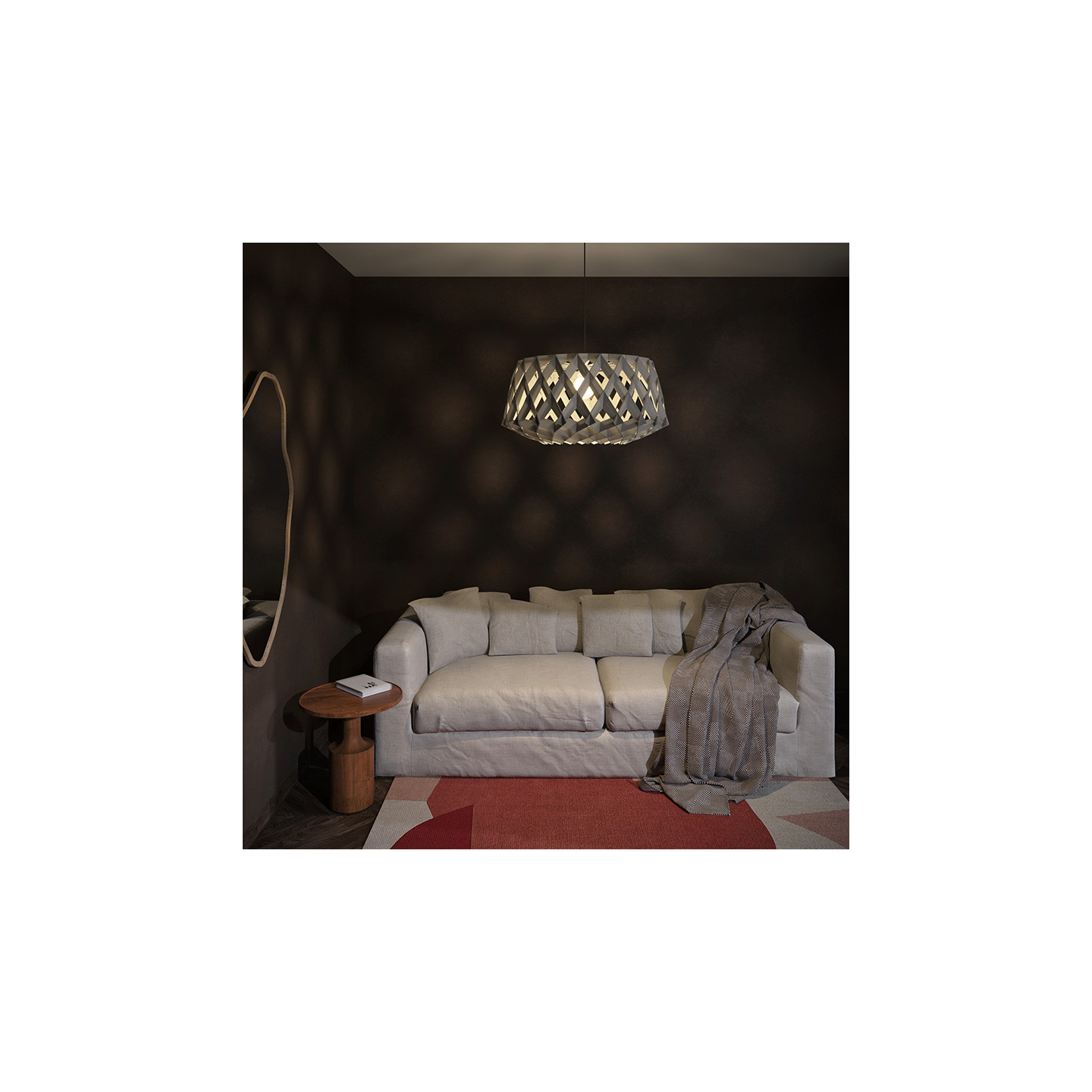 Suspension en bois SIGNATURE Ø60, 4 coloris Pilke