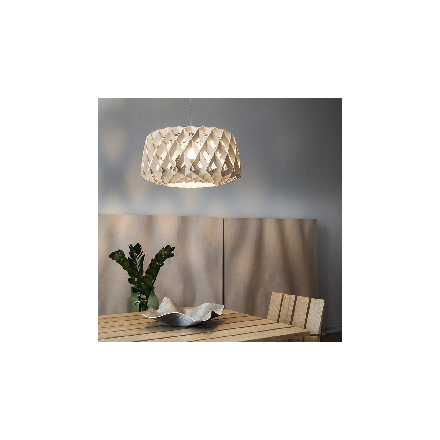 Suspension en bois SIGNATURE Ø60, 4 coloris Pilke